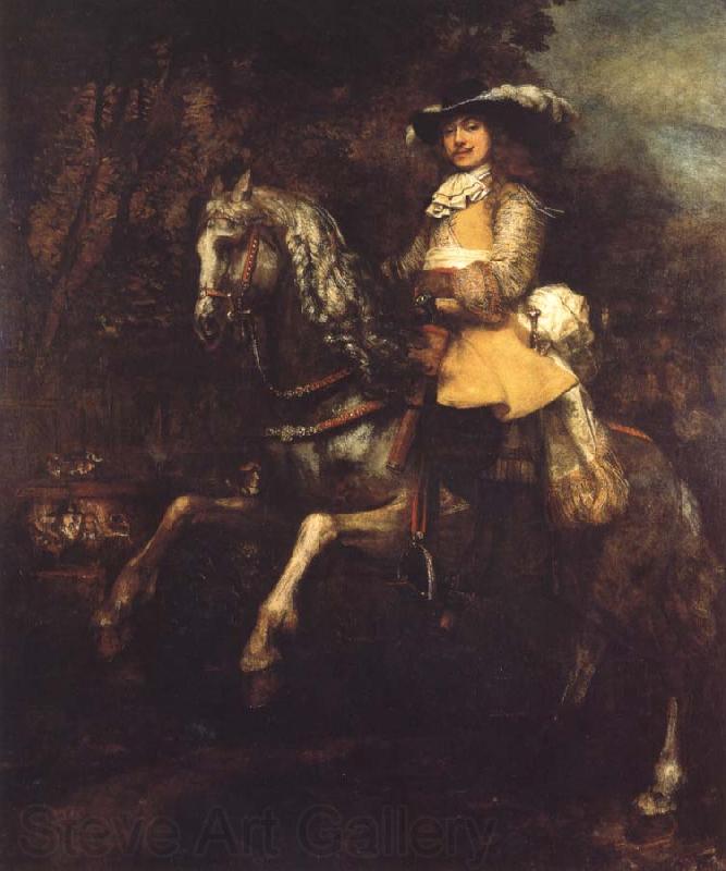 REMBRANDT Harmenszoon van Rijn Portrait of Frederick Rihel on Horseback Spain oil painting art